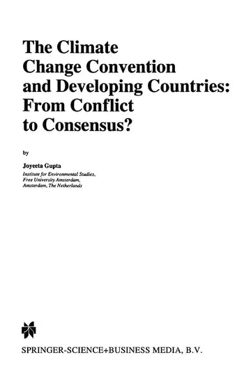 Cover of The Climate Change Convention and Developing Countries