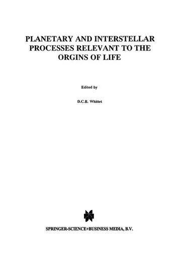 Cover of Planetary and Interstellar Processes Relevant to the Origins of Life