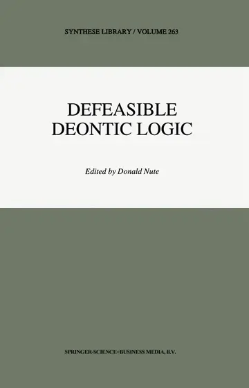 Cover of Defeasible Deontic Logic