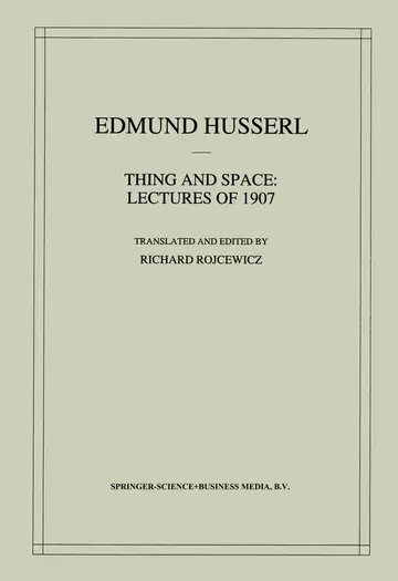 Cover of Thing and Space