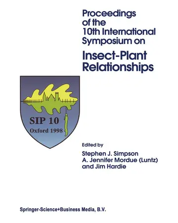 Cover of Proceedings of the 10th International Symposium on Insect-Plant Relationships