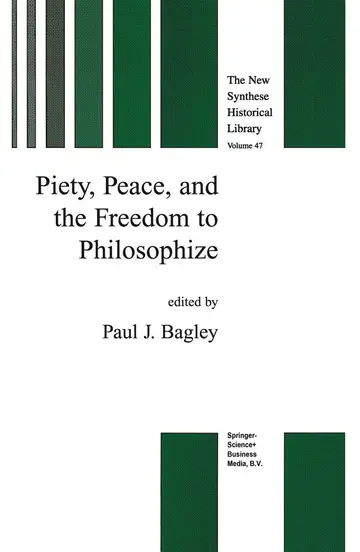 Cover of Piety, Peace, and the Freedom to Philosophize