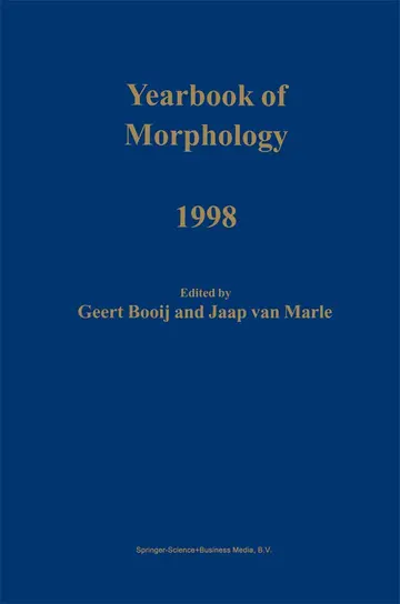 Cover of Yearbook of Morphology 1998