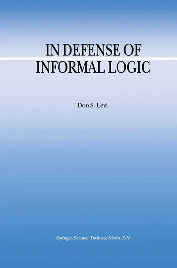 Cover of In Defense of Informal Logic