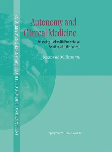 Cover of Autonomy and Clinical Medicine