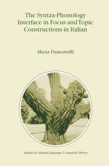 Cover of The Syntax-phonology Interface in Focus and Topic Constructions in Italian