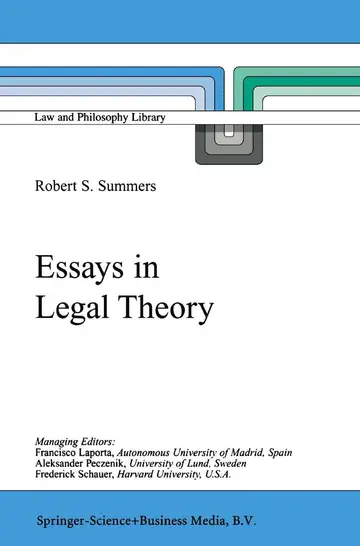 Cover of Essays in Legal Theory