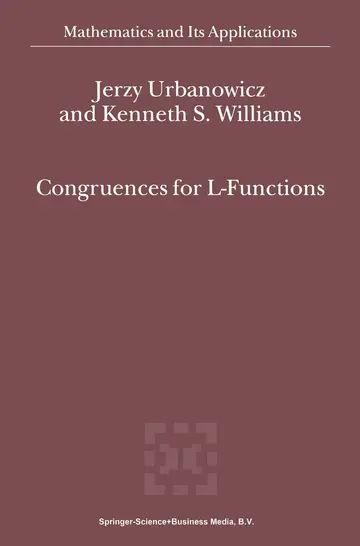 Cover of Congruences for L-functions
