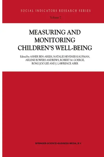 Cover of Measuring and Monitoring Children's Well-being