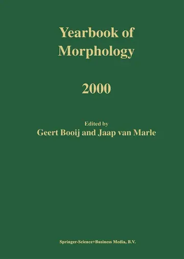 Cover of Yearbook of Morphology 2000