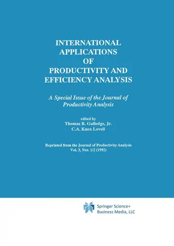 Cover of International Applications of Productivity and Efficiency Analysis