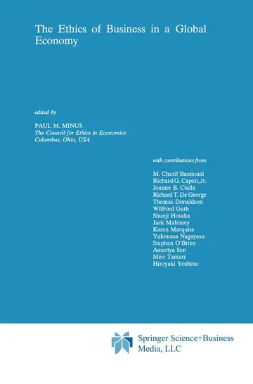 Cover of The Ethics of Business in a Global Economy