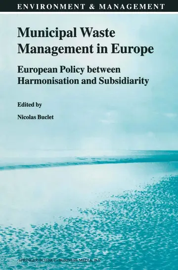 Cover of Municipal Waste Management in Europe