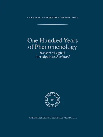 Cover of One Hundred Years of Phenomenology