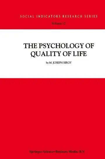 Cover of The Psychology of Quality of Life