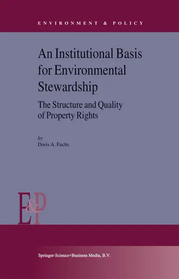 Cover of An Institutional Basis for Environmental Stewardship