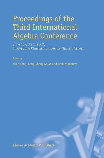 Cover of Proceedings of the Third International Algebra Conference