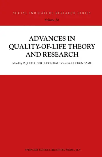 Cover of Advances in Quality-of-life Theory and Research