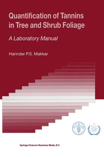 Cover of Quantification of Tannins in Tree and Shrub Foliage