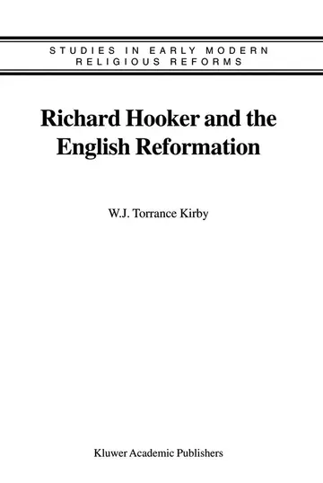 Cover of Richard Hooker and the English Reformation