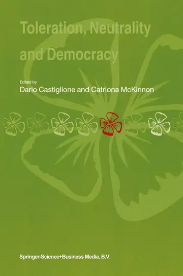 Cover of Toleration, Neutrality and Democracy