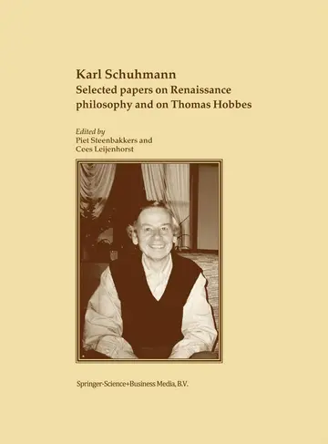 Cover of Karl Schuhmann, Selected Papers on Renaissance Philosophy and on Thomas Hobbes