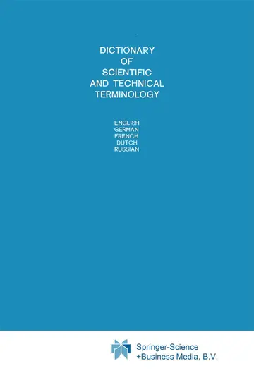 Cover of Dictionary of Scientific and Technical Terminology