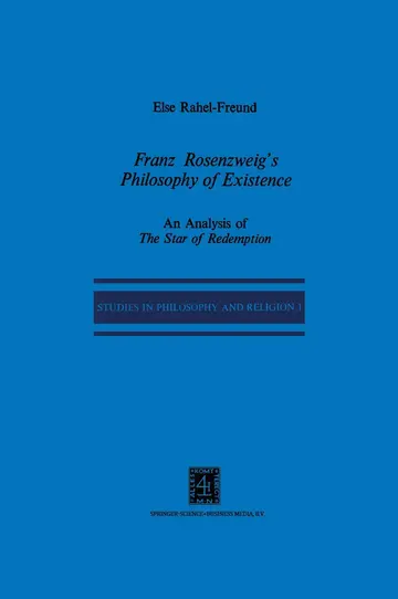 Cover of Franz Rosenzweig's Philosophy of Existence