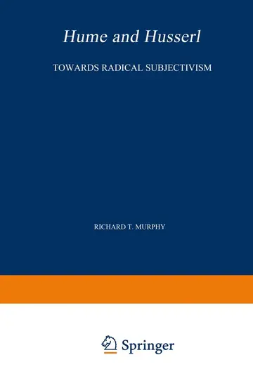 Cover of Hume and Husserl