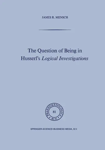 Cover of The Question of Being in Husserl's Logical Investigations
