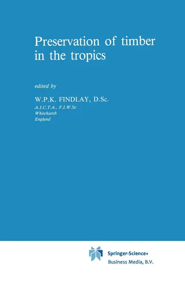 Cover of Preservation of Timber in the Tropics