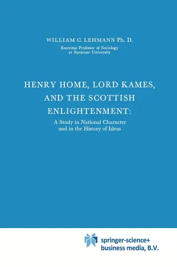 Cover of Henry Home, Lord Kames and the Scottish Enlightment