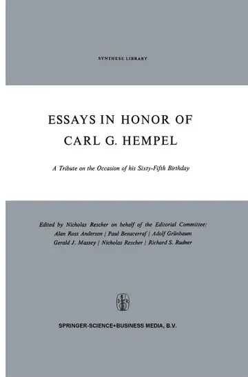 Cover of Essays in Honor of Carl G. Hempel