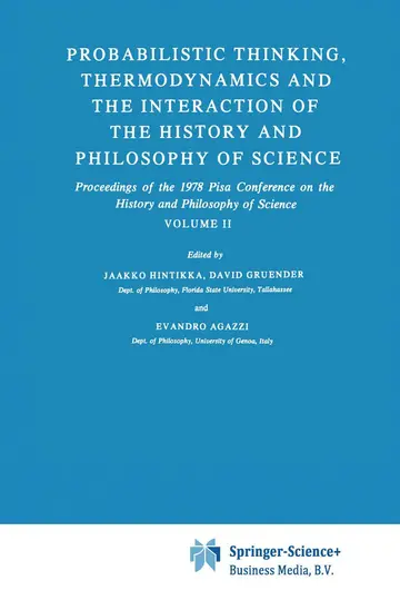 Cover of Probabilistic Thinking, Thermodynamics and the Interaction of the History and Philosophy of Science