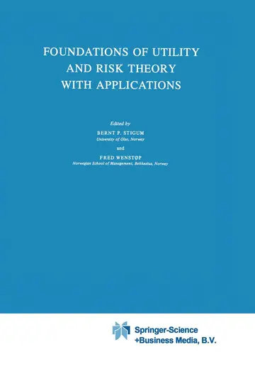 Cover of Foundations of Utility and Risk Theory with Applications