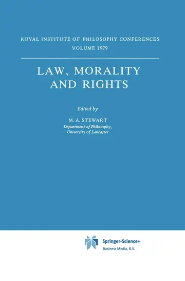 Cover of Law, Morality and Rights