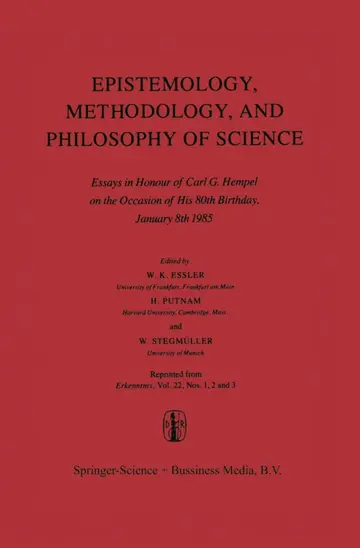 Cover of Epistemology, Methodology, and Philosophy of Science