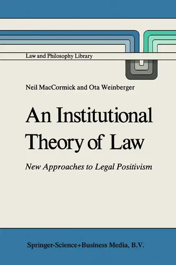 Cover of An Institutional Theory of Law
