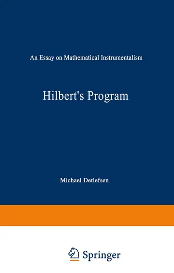 Cover of Hilbert's Program