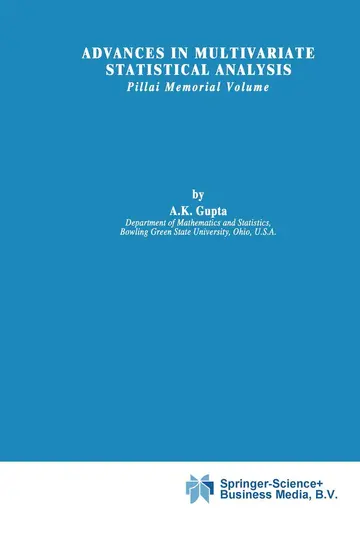 Cover of Advances in Multivariate Statistical Analysis