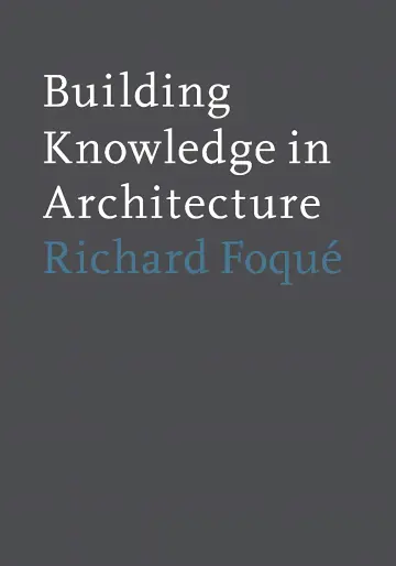 Cover of Building knowledge in architecture