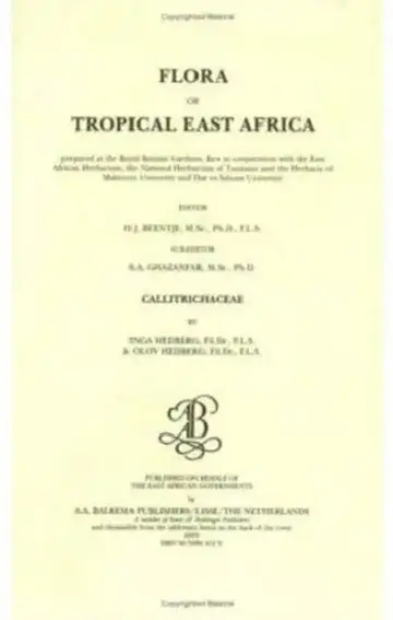 Cover of Flora of tropical East Africa - Callitrichaceae (2003)