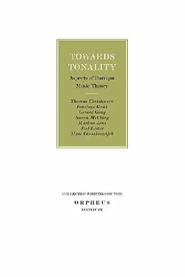 Cover of Towards Tonality