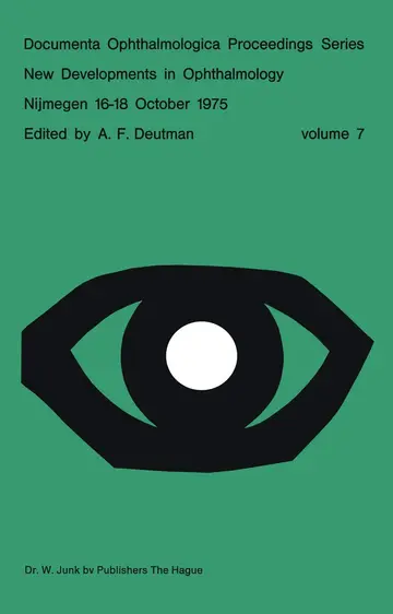 Cover of New Developments in Ophthalmology Nijmegen 16-18 October 1975