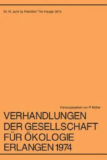 Cover of Verhandlungen Der Gesellschaft Für Ökologie Erlangen 1974