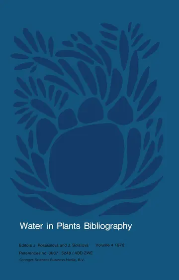 Cover of Water in Plants Bibliography, 1978