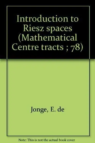 Cover of Introduction to Riesz spaces