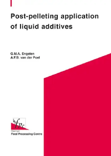 Cover of Post-pelleting application of liquid additives