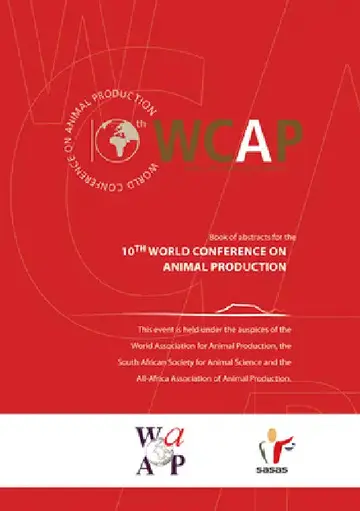 Cover of Book of Abstracts for the 10th World Conference on Animal Production