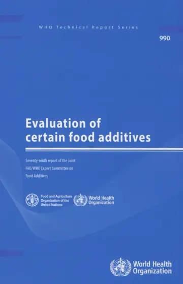 Cover of Evaluation of Certain Food Additives